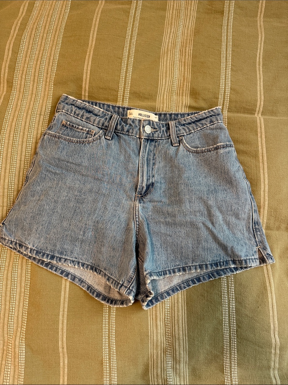 Hollister Light Blue Denim High-Rise Women's Shorts